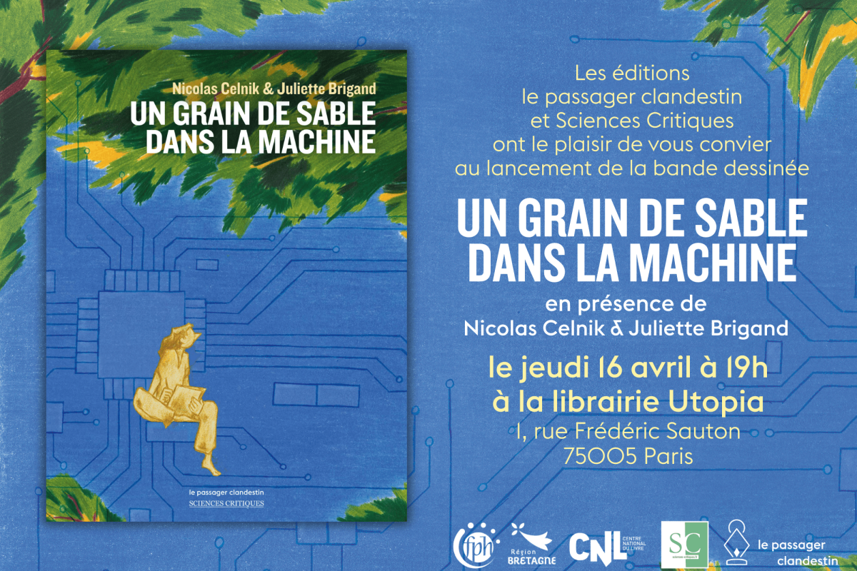 Invitation soirée de lancement BD Un grain de sable_Utopia