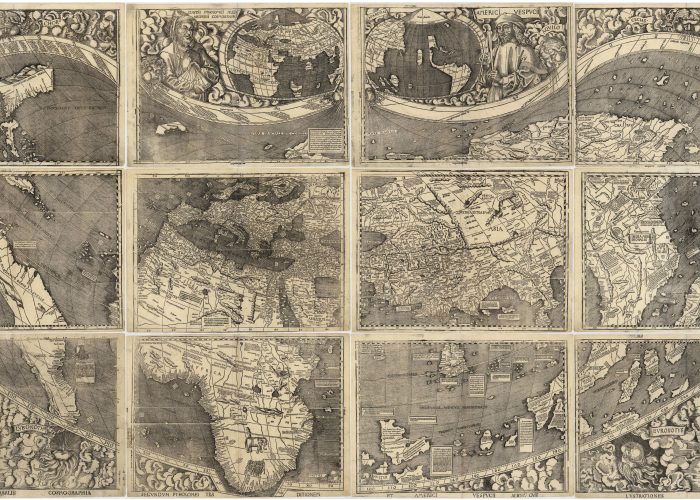 Waldseemüller map from 1507 is the first map to include the name America and the first to depict the Americas as separate from Asia.