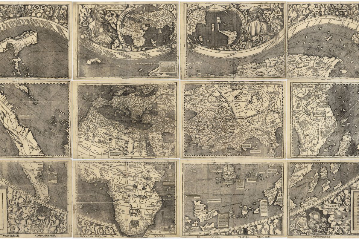 Waldseemüller map from 1507 is the first map to include the name America and the first to depict the Americas as separate from Asia.